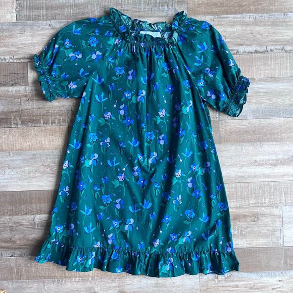 Hill House Dresses & Skirts - Hill House Home Katherine Emerald Botanical Nap Dress XS
